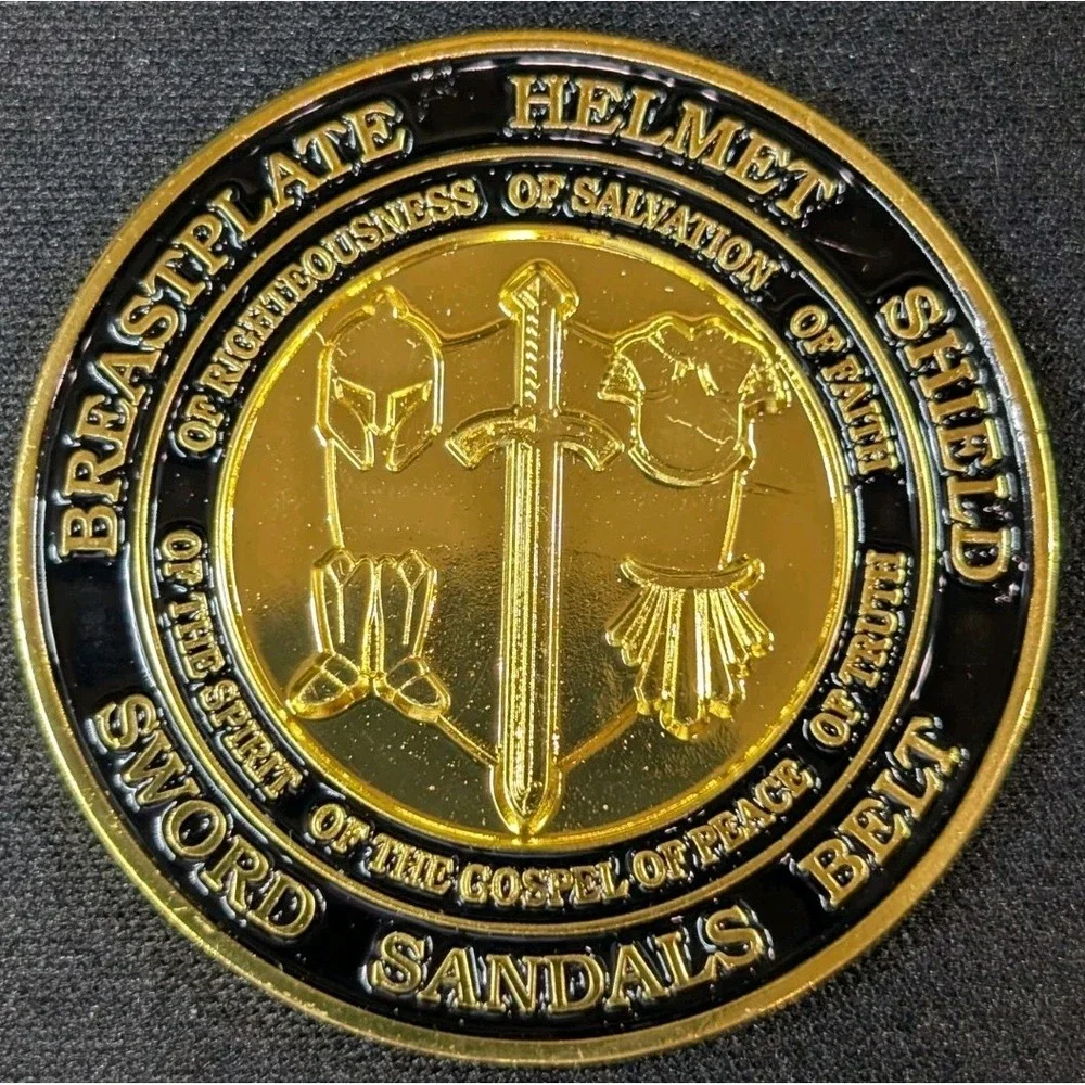 Armor of God Challenge Coin –‎ Ephesians 6:13–17 Christian Knight Faith Token
